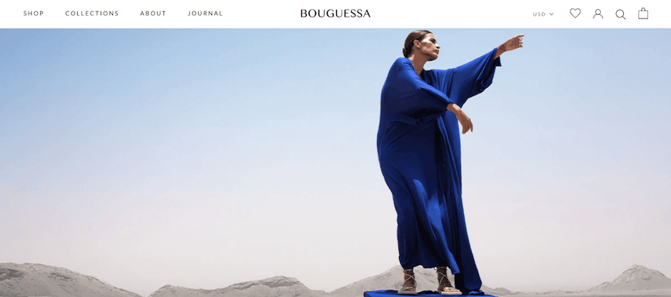 The landing page of a well-designed online boutique The landing page of a well-designed online boutique